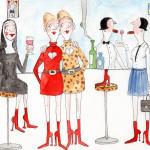 Ladies, Aquarell, Petronilla