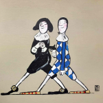 Unter Freunden, Acryl auf Leinwand, Petronilla